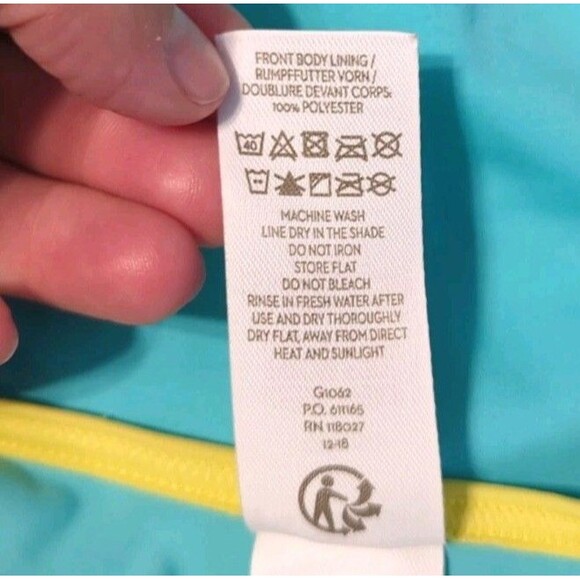 Mini Boden Girl's One-Piece Swimsuit Bird Summer Pool Water Park Blue Sz 7-8 - Picture 5 of 8